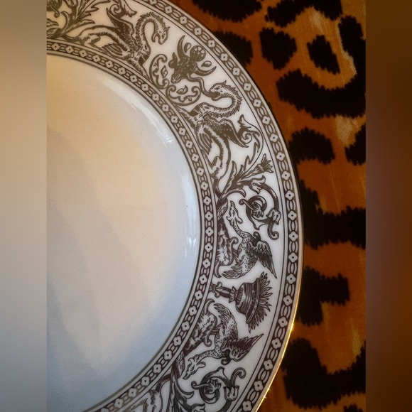 WEDGEWOOD Florentine Platinum Salad Plate 8 1/4” Platinum Dragon Bone China - Picture 3 of 7